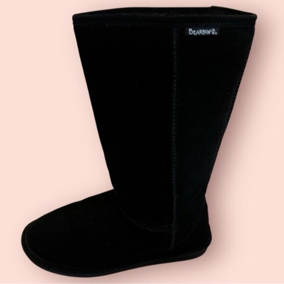 Bearpaw Emma tall black winter ugg boots size 8 - Picture 3 of 7